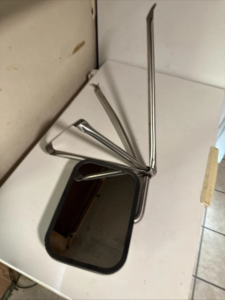 Espejos retrovisores de remolque cromados lado del conductor para camioneta Ford F250 F350 F450 OEM 80-97 Foto 2 de 4