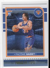 #255 Pacome Dadiet 2024-25 Hoops Winter RC New York Knicks