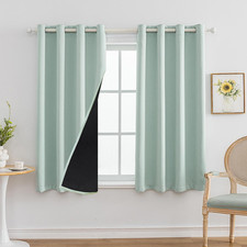 100 Blackout Curtain 2 Panels Set,Thermal Insulated Window Drapes for Bedroom,F