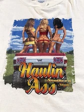 Haulin Ass Southern Style L Vintage Shirt Rare Sex Humor NSFW Funny