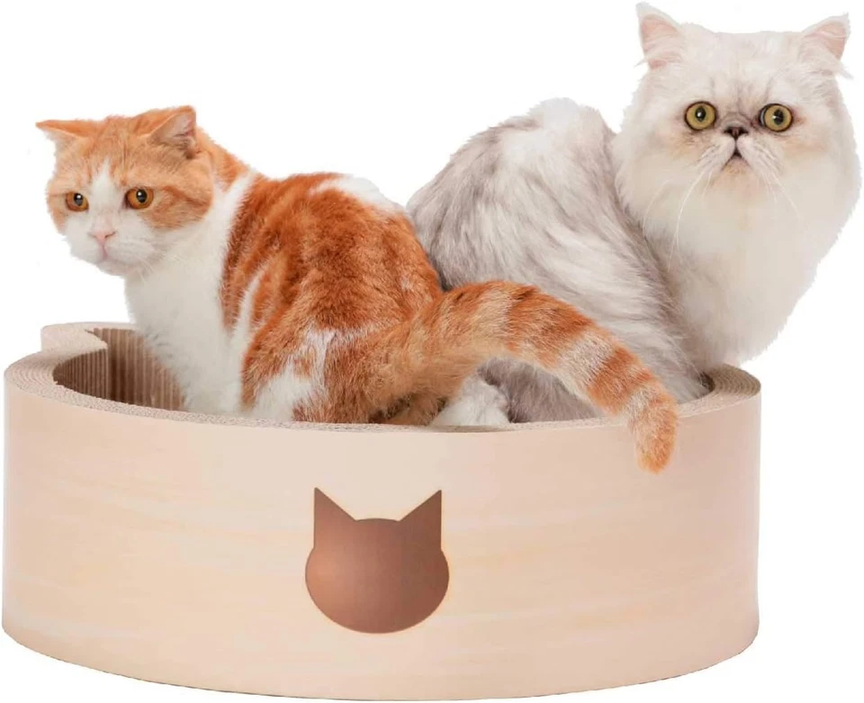 Large Cat-Headed Scratcher Bed - Eco-Friendly Cardboard Lounge for Indoor Cats - Image 3 of 4