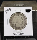 1905-O Barber Silver Half Dollar FINE E357 IOUEY