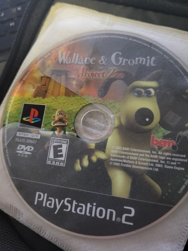Wallace & Gromit in Project Zoo (Sony PlayStation 2, 2003), Disc only, Tested
