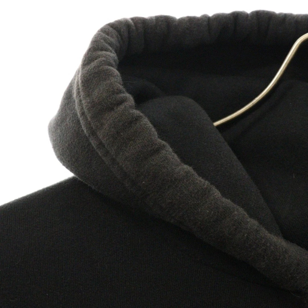 Felpa con cappuccio pullover CHROME HEARTS SWTSHRT PLVR stampa ferro di cavallo nera usata 9872