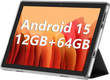 10.1" Android Tablet, 12GB RAM, 64GB Storage, 1TB Expandable, Dual Cameras
