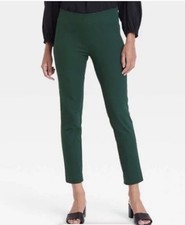 Women  s A New Day Green Side Zip Skinny Ankle Pants Size 6 Retail 29 NEW 