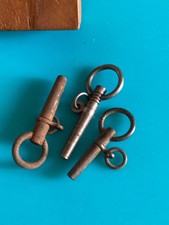 3X Anciennes Clés à Remonter les Montres Gousset