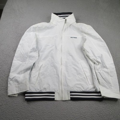 Tommy Hilfiger Jacket Mens 2XL White Windbreaker Water Resistant Full Zip NEW