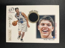 2000-01 Fleer Legacy #94 Mike Miller Orlando Magic RC GAME-WORN PATCH /799