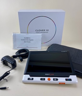SightCare Clover 10 HD Video Magnifier HVM005B Low Vision Reader Complete Box