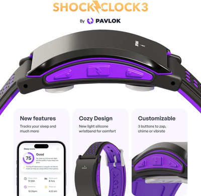 Pavlok Shock Clock 3 | Smart Wake-Up Alarm for Heavy
