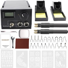 Professional Wood Burning Kit, 60W Wood Burning Tool Pyrography Kit with Dual W