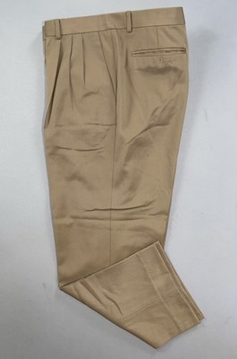Zanella Italy Alter Fit Pleated Wool Dress Pants, Slacks. Beige, Actual 40X27.