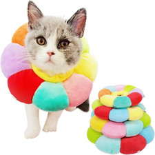 Cat Small Dog Recovery Collar, Cute Neck Cone after Surgery, Adjustable Pet E Co