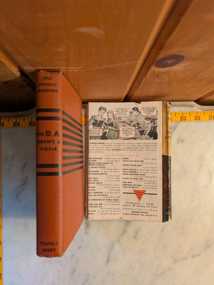 The D. A. Draws A Circle by Erle Stanley Gardner Hardcover DJ Mystery Book 1943 Foto 2 de 4