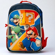 Mochila para niños Mario "Game Time" Mario y Luigi 17" - Nueva con etiquetas