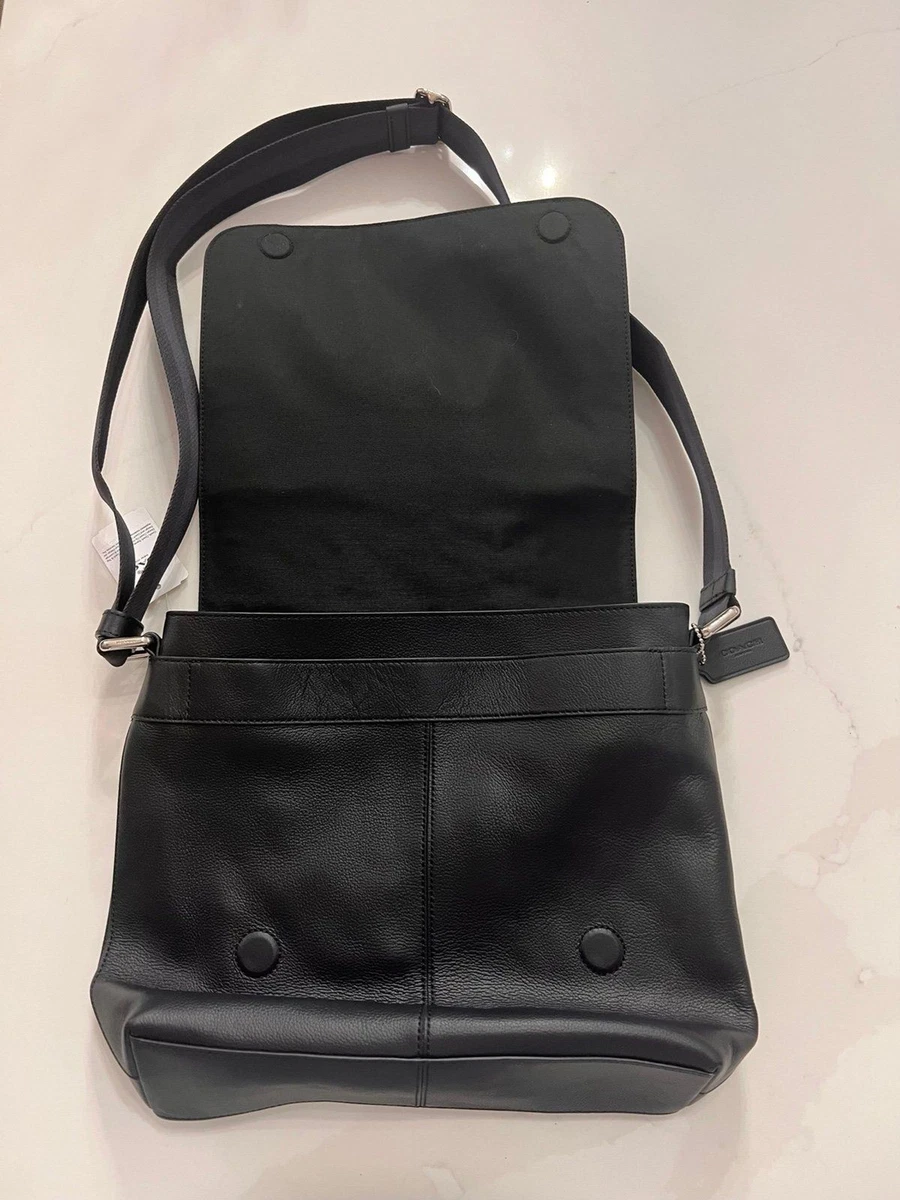 Coach Charles kleine Umhängetasche schwarz Leder Crossbody F28576