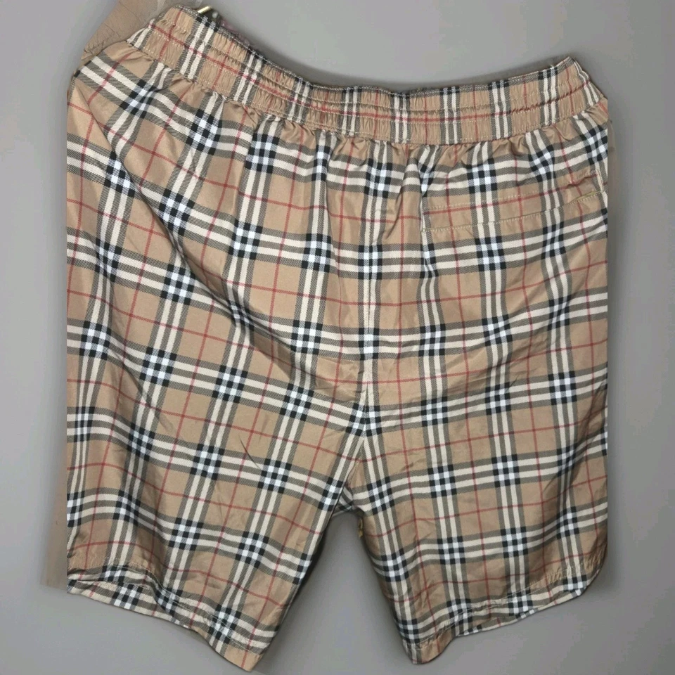 Burberry Men Guildes Check Swim Shorts Trunks Beige Camel Size Lg NWOTs - Image 3 of 4