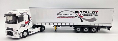 ELIGOR, Renault T High 4x2 mit 3-achsigem Planenauflieger   Rigoulot Transpor...
