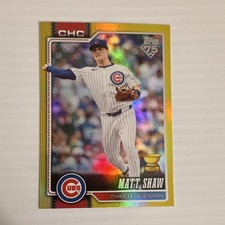 Topps 2026 Series 1 Matt Shaw Chicago Cubs #27 Gold Serial Numbered 270 /399  