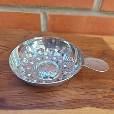 Vintage French White Metal Tastevin Sommelier Tasting Cup Henri Maire Vin Fou