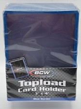 BCW 3X4 BLUE BORDER Toploaders 35pt 1 Pack of 25 for Standard Sized Cards
