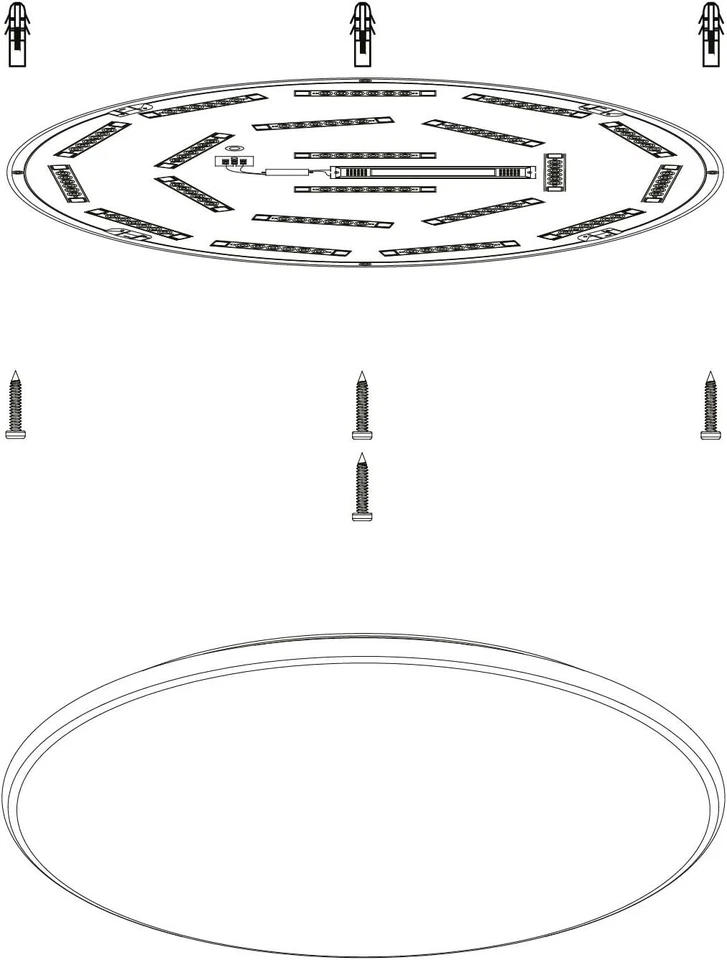 EGLO GIRON-S runde LED Deckenleuchte 54W ⌀76cm mit Fernbedienung EEK:F(Spek A-G) - Bild 4 von 4