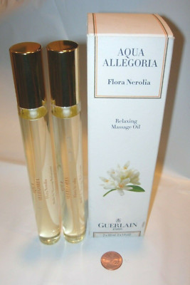 WOMENS GUERLAIN AQUA ALLEGORIA FLORA NEROLIA orange scented massage oil 2X1 oz