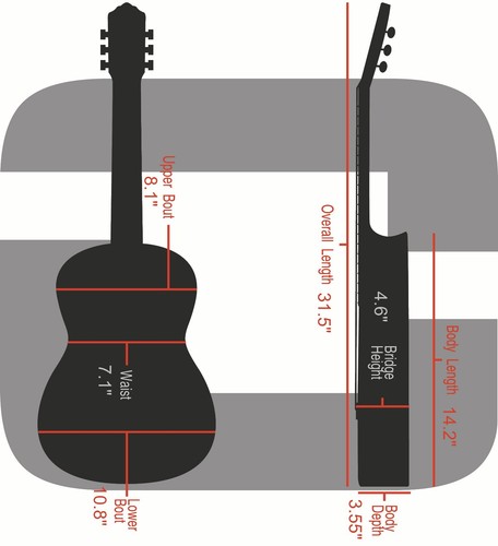 Crossrock Deluxe Protable Baritone Ukulele Hard Guitar Case with Backpack Strap - Picture 50 of 67