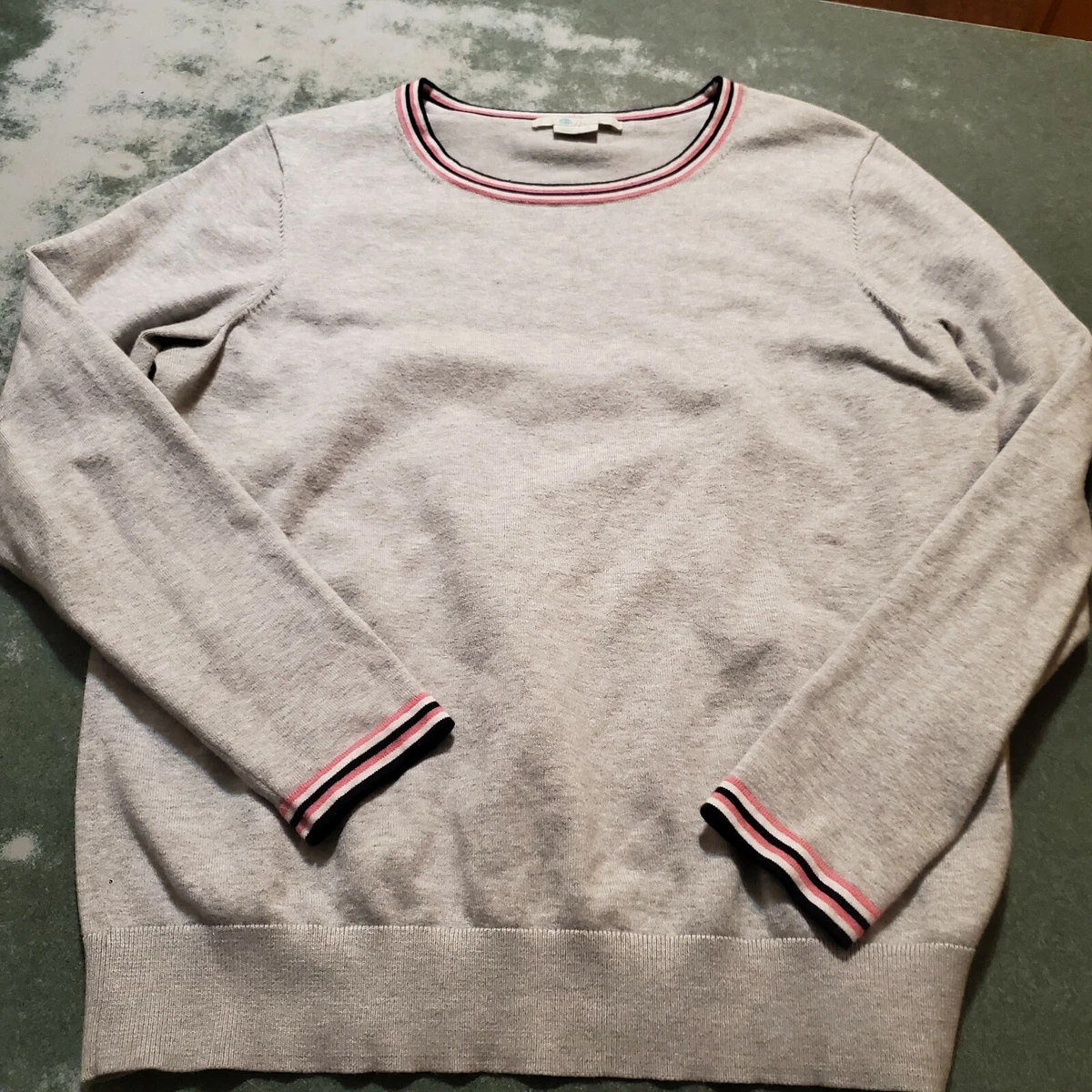 Boden Elina grey crewneck sweater sz Medium