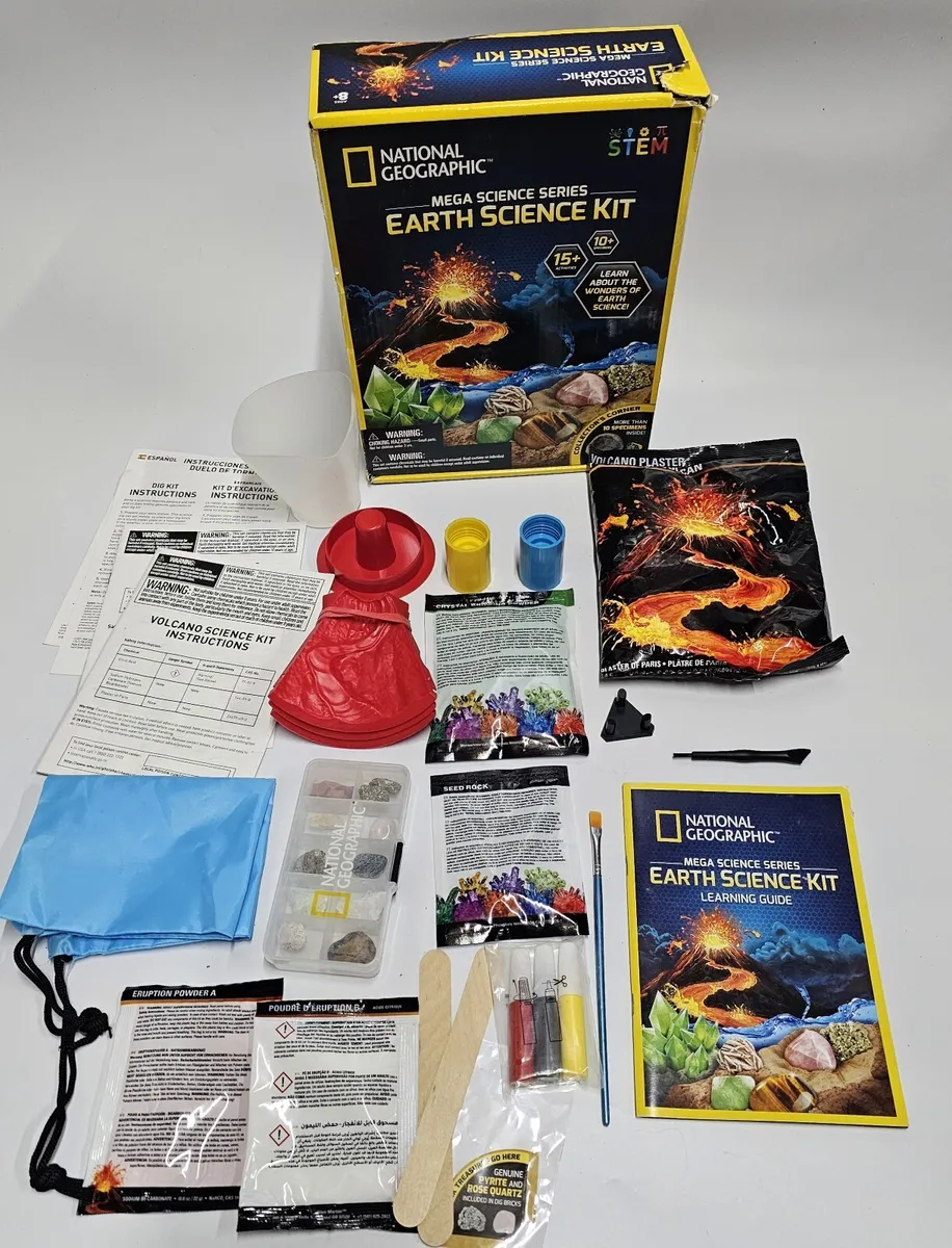 National Geographic Earth Science Kit Over 15 Science Experiments STEM  Education 816448027611