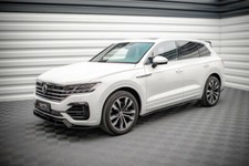CUP Seitenschweller Ansätze SCHWARZ für Touareg R-Line Mk3 Leisten Schweller ABS
