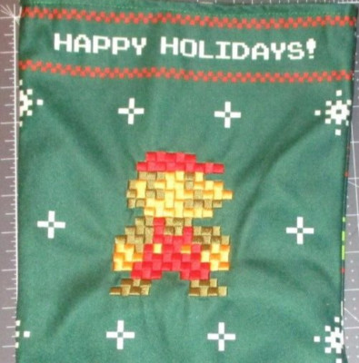 SUPER MARIO BROS nintendo nes CHRISTMAS STOCKING switch wii wiiu ...