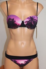 NWT Roxy Swimsuit 2pc Bikini Set Sz XS Bandeau MLD6