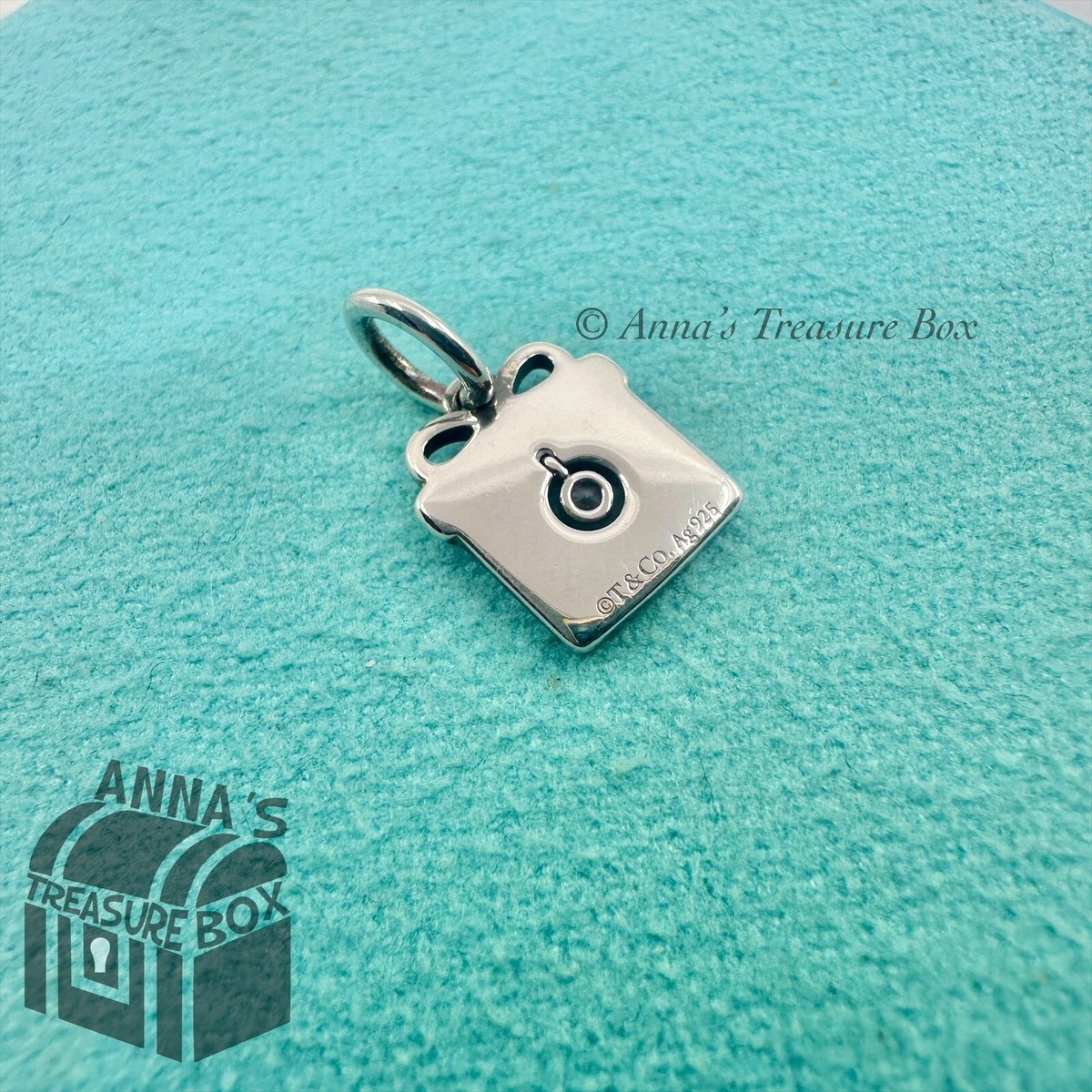 Tiffany　ブルーボックス　シルバー　チャーム　ペンダント　Ag925 Tiffany & Co. 925 Silver Blue Enamel Diamond Gift Box Present