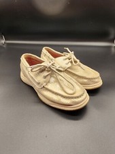 Sperry Top-Sider 'Intrepid' Style Beige Sequin Loafers Girl's Size 2