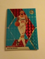 2019-20 Panini Mosaic Blue Fluorescent Mosaic Prizms SSP Austin Rivers 9/15