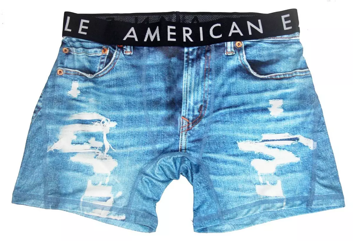 American Eagle JORTS Denim Frayed Look Cut-Off Shorts Look 6 Flex Boxers  Men's