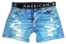 American Eagle JORTS Denim Frayed Look Cut-Off Shorts Look 6" Flex Boxers Men's
