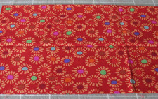 KAFFE FASSETT FLOWER DOT RED GP87 fat quarter   original issue  2 available