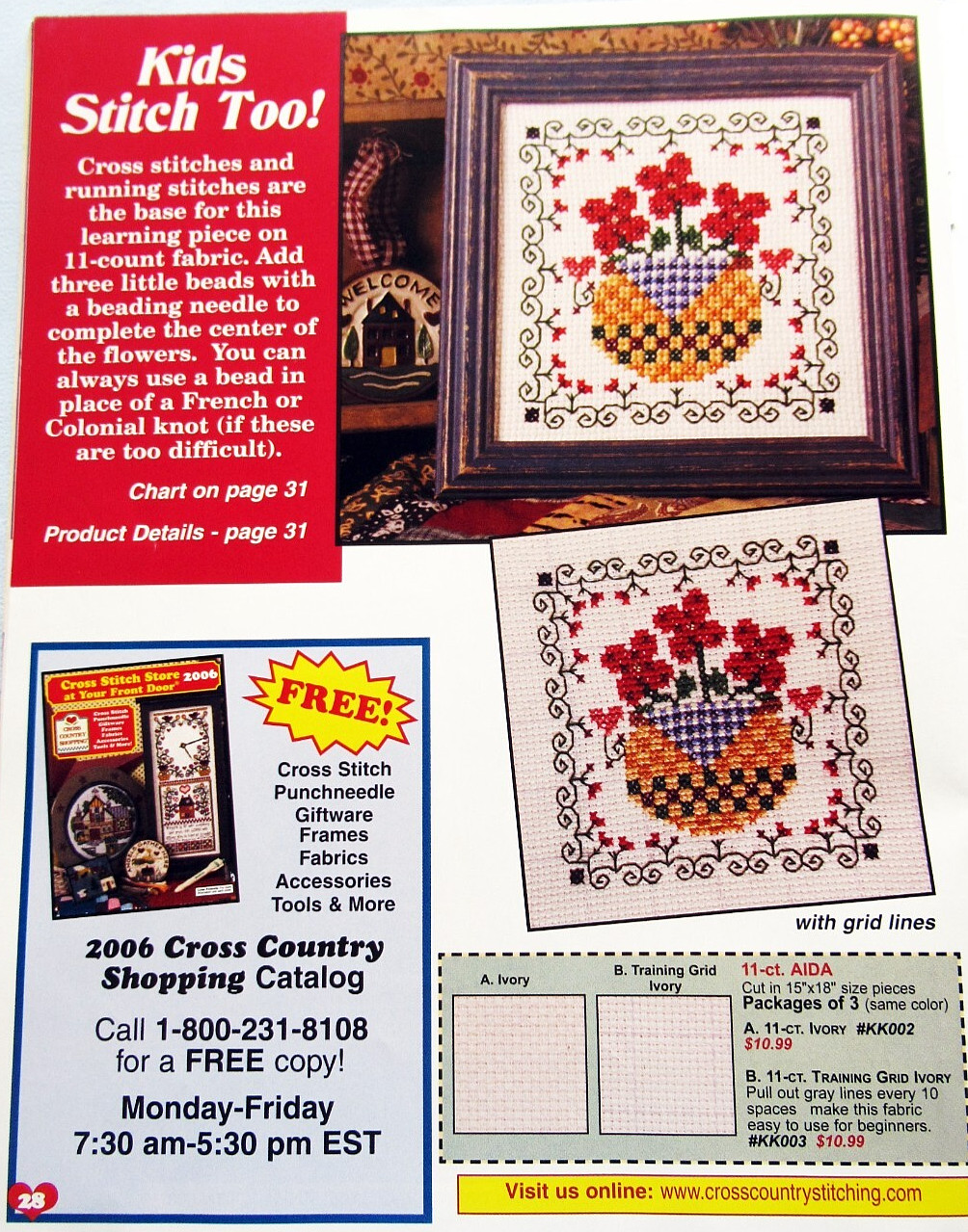 Seasons of Strength Red Flowers Kids Stitch Whom He Loves CROSS STITCH PATTERNS