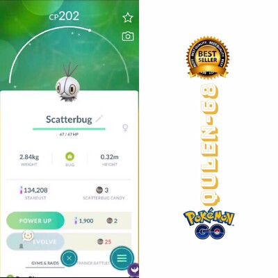 Pokémon Go - Shiny Scatterbug Form Continental - Trade Registered Or ...