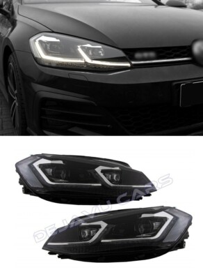 Facelift Look Voll LED Matrix Scheinwerfer mit Start Up Animation VW Golf 7.5 FL
