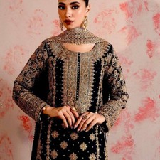 SALWAR SUIT DESIGNER VELVET SALWAR KAMEEZ BOLLYWOOD SUIT PARTYWEAR DRESS