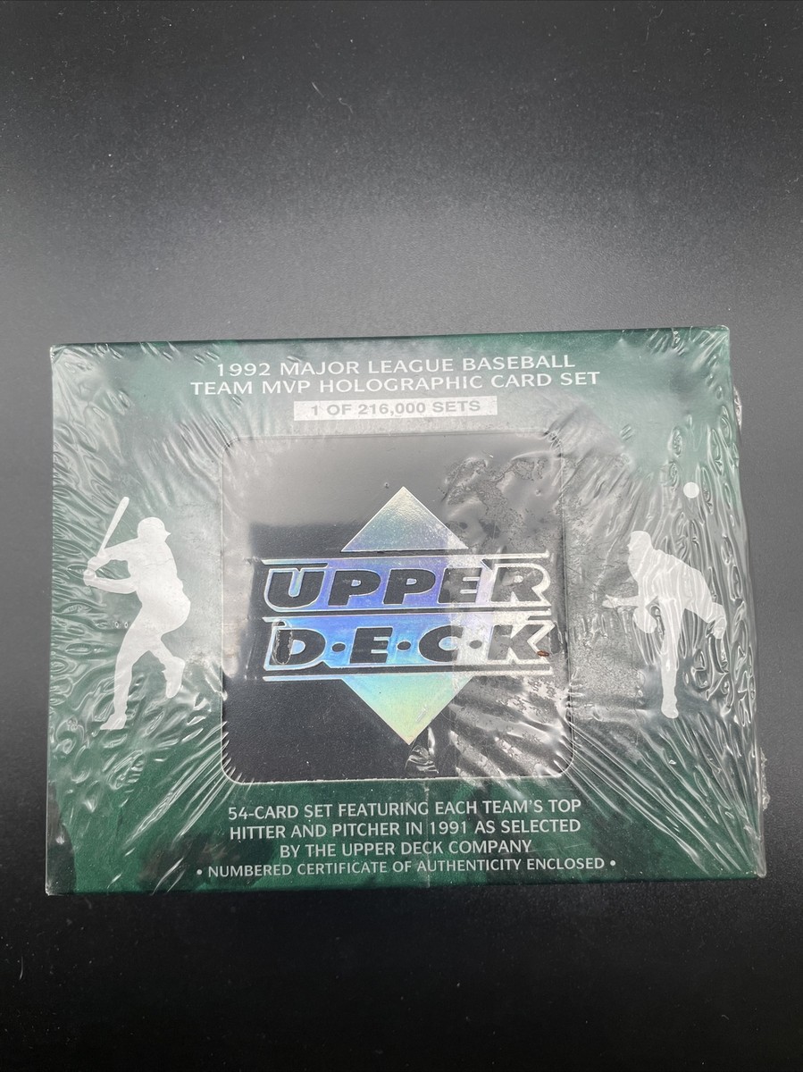 1992 upper deck team mvp holographic card set MLB 54 ~ NEW / SEALED vintage Card Set Featuring each teams top hitter and pitcher in 1991 1992 Upper Deck Team MVP