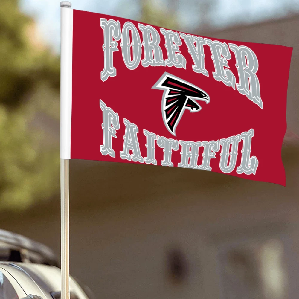 Atlanta Falcons Car Flags Forever Faithful Flags  | Home Docor | Outdoor Flag | American Football Gift
