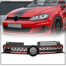 Front Upper Grille Blackred Trim For Vw Mk6 Golfgtijetta Sportwagen 2010-2014