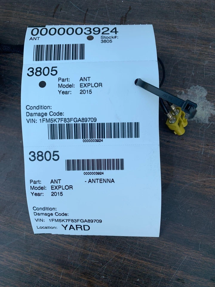 ✅ 2015 FORD EXPLORER ANTENA FABRICANTE DE EQUIPAMENTO ORIGINAL - Imagem 3 de 3