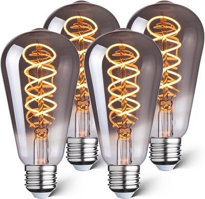 LED Decorative Light Bulb E27, 1800 K 4 W 250 LM. Smoked glass bulbs