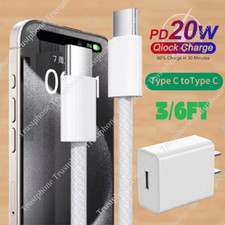 20W Fast Charging Type C Charger USB C Charger Block For iPhone 15 16/Samsung
